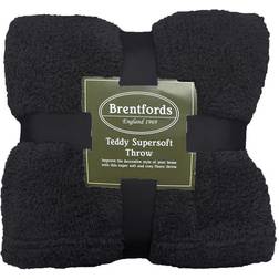 Brentfords Brentfords Teddy Fleece Large Blankets Black
