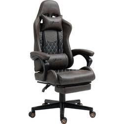 Vinsetto Racing Gaming Chair Diamond PU Leather Office - Brown