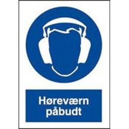 Ox-On Sikkerhedsskilte, høreværn påbudt. A4