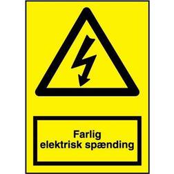 SKILT LYN MED TEKST PLAST
