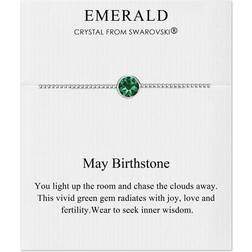 Philip Jones May (Emerald) Birthstone Bracelet Created with Swarovski Crystals