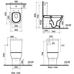 Vitra Kerala Round Smooth Flush Fully Shrouded Close Coupled Toilet Pan Cistern & Soft Close Seat