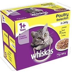 Whiskas 1+ Cat Pouch Poultry In Jelly 12Pk