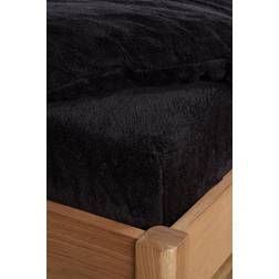 Brentfords Teddy Fleece Bed Sheet Black (190x91cm)