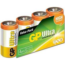 GP Batteries Ultra Alkaline C LR14 4 Pack