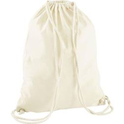 Westford Mill Recycled Cotton Drawstring Bag Noir