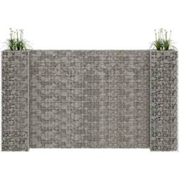 vidaXL Gabion Plantenbak H-vormig 260 x 40 x 150 cm Staaldraad