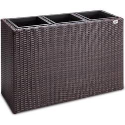 Deuba Poly Rattan Plant Flower Pot 83x30.5x60cm