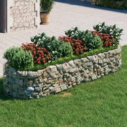 vidaXL gabion-højbed 300x100x50 galvaniseret jern