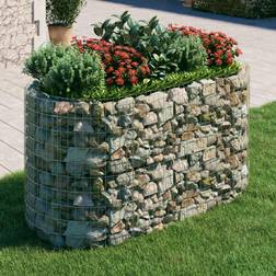 vidaXL Lit Surélevé À Gabion Fer Galvanisé 200x100x100 cm 200cm