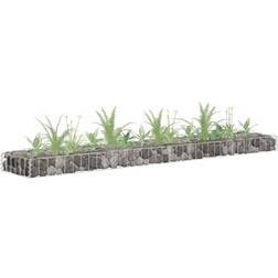 vidaXL Arriate De Gaviones De Acero Galvanizado 180x30x10 cm