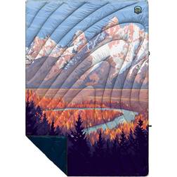 Rumpl Original Puffy Blanket National Parks Edition, Grand Teton Blankets Blue