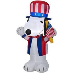 Gemmy Airblown Inflatable Patriotic Snoopy Decor