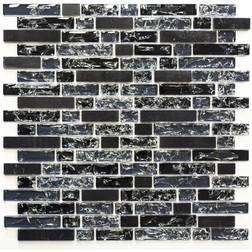 HUH Mosaik Interlock Crystal/Stone Mix Black Xic V1328 Pris/Ark