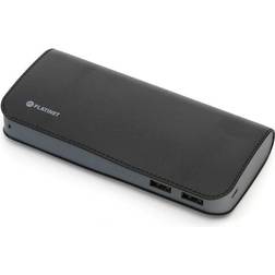 Platinet Læder Powerbank 11000 mAh Sort