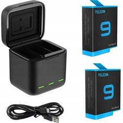 Telesin 3-Slot Charger Box for GoPro Hero 9 10 11 12 2 Batteries