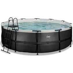 Exit Toys Uima-allassetti Black Leather, ø450cm, 12V, musta, sis. hiekkasuodatin