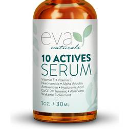 Eva Naturals 10 Actives Skin Serum 1oz Line, Dark Spot Remover 30ml