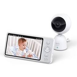 Eufy Security Video and Audio Baby Monitor, 720p Resolution, Large 5 Display, 2-Way Audio, Night Vision, Lullaby Player, 1000 ft Range, Ideal for New Moms, Manual Pan & Tilt