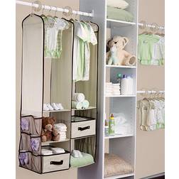 Delta Children Hanging Shelf Organizers Cream Nursery Closet Organizer