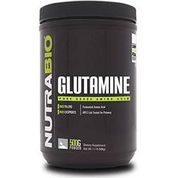 NutraBio Pure Glutamine Unflavored 500 Grams Post-Workout Recovery