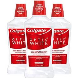 Colgate Optic White Alcohol Free Whitening Mouthwash, 2% Hydrogen Peroxide, Fresh