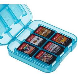 Amazon Basics Game Storage Case for 24 Switch Games - 3.4 x 3.4 x 1 Inches, Blue