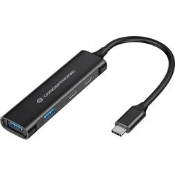 Conceptronic HUBBIES12B 4 Porte USB 3.0 Hub 2 USB-C 2USB A