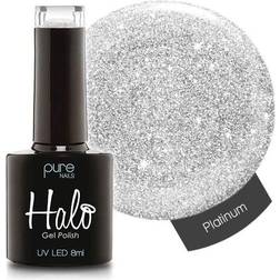 Halo by Pure Nails Gel Nails Silvers 8Ml Platinum