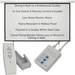 Loops 120" Electric Motorised Ceiling Wall Mountable Projector Screen 16:9 Home Cinema