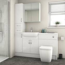 Cooke & Lewis Santini Gloss White Vanity Toilet Unit