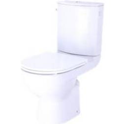 GoodHome Cavally Compact Close-Coupled Rimless Standard Toilet Set With Soft Close Seat