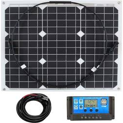 Lowenergie 30w Flexi Solar Panel Photo-voltaic for boat caravan home in white Kit 1