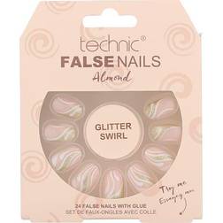 Technic Kunstige negle Almond Glitter Swirl