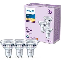 Philips LED bulb GU10 4.6W 355lm 827 clear 36° x3