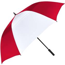 Natico Vented Tornado Umbrella 64 Arc Red and White (60-83-RD-WH) Quill Red