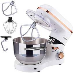 Arebos Robot Da Cucina 1500W 6L Acciaio Inox 6 Gradini Silenzioso Bianco