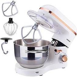 Arebos Robot Pâtissier Professionnel 1500W 6 Litres 6 Vitesses Fonction Pulse