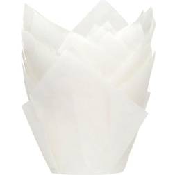 House of Marie Glotomania Tulipas Blancas - Papel De Alta Calidad Molde para muffins