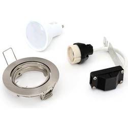 Omega LED Spotlight Holder Round Nickel