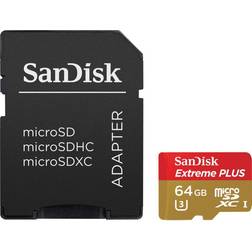 SanDisk Extreme Plus Class 10 microSDXC Memory Card 64 GB