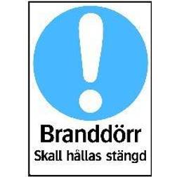 Systemtext SYSTEMTEXT Branddörr skall hållas stängd 297x210mm