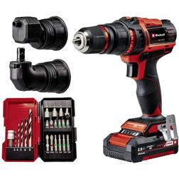 Einhell Power X-Change TE-CD 18/45 3X-Li 22 4513990 Batteri boremaskine 18 V 2 Ah inkl. batteri, inkl. vinkeladapter