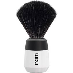 Nom MAX Shaving Brush Black Fibre White White