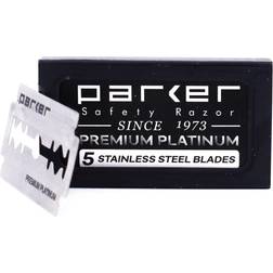 Parker Shaving Premium Platinum Double Edge Blades, 5-pack