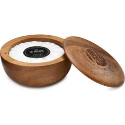 Kent Brushes Dark Oak Shaving Bowl with Luxury Shaving Soap 120 g