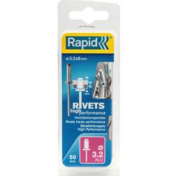 Rapid Rivets Hautes Performances 3.2 x 8 mm Alu + Embout