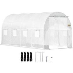 VEVOR Walk-in Tunnel Greenhouse 15x7ft Acero inoxidable Plástico