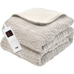GlamHaus Cool GlamHaus Electirc Heated Blankets Grey