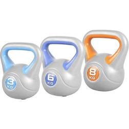 Gorilla Sports Kettlebell Fitnesspaket 3Kg 6Kg 8Kg